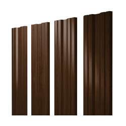 Штакетник Twin 0.45 Print Elite Choco Wood TwinColor Штакетник Twin 0.45 Print Elite Choco Wood TwinColor
